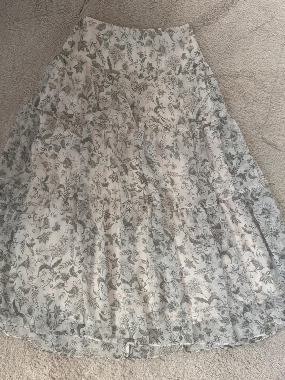 Women's Floral Tiered Maxi Skirt